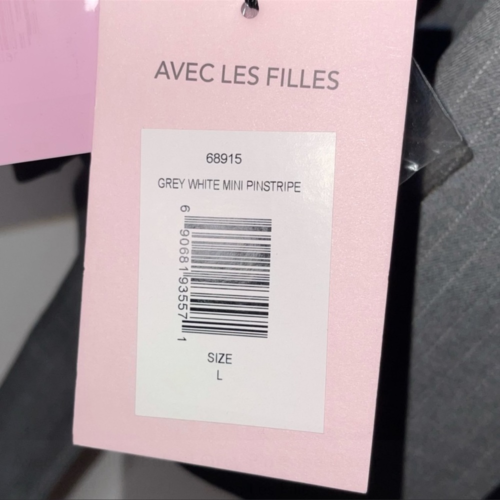 Avec Les Filles Belted Grey Pinstripe Blazer Jacket - Picture 14 of 14